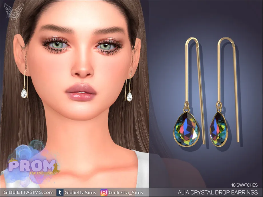 Alia Crystal Drop Prom Earrings