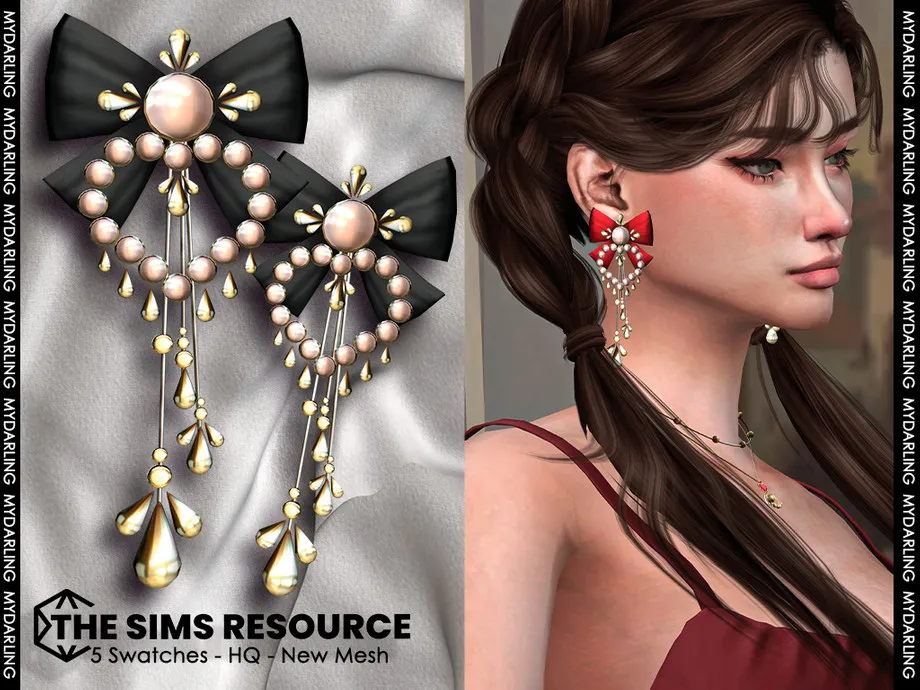 cute earrings Emilina 102 V2 Female version