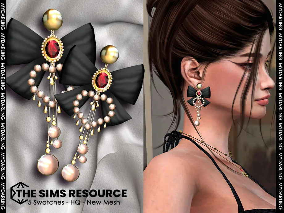 cute earrings rose 103 V1 Female version