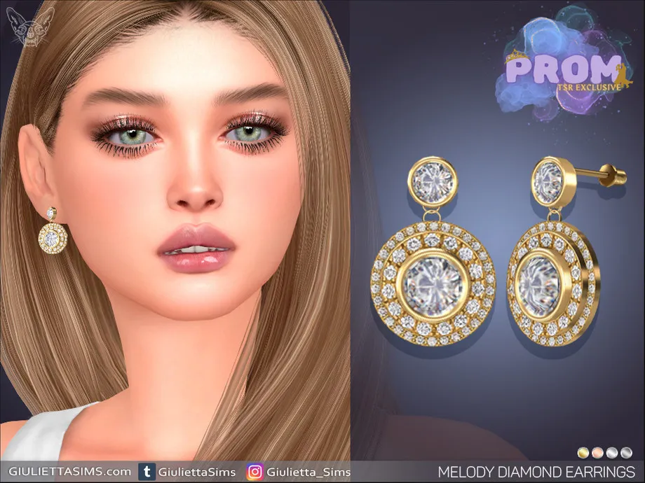 Melody Diamond Prom Earrings
