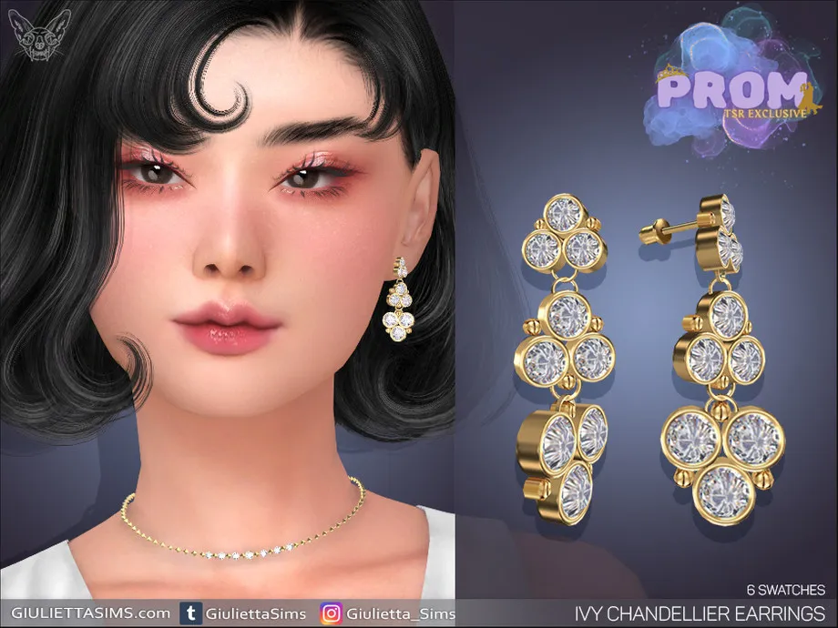 Ivy Chandelier Prom Earrings