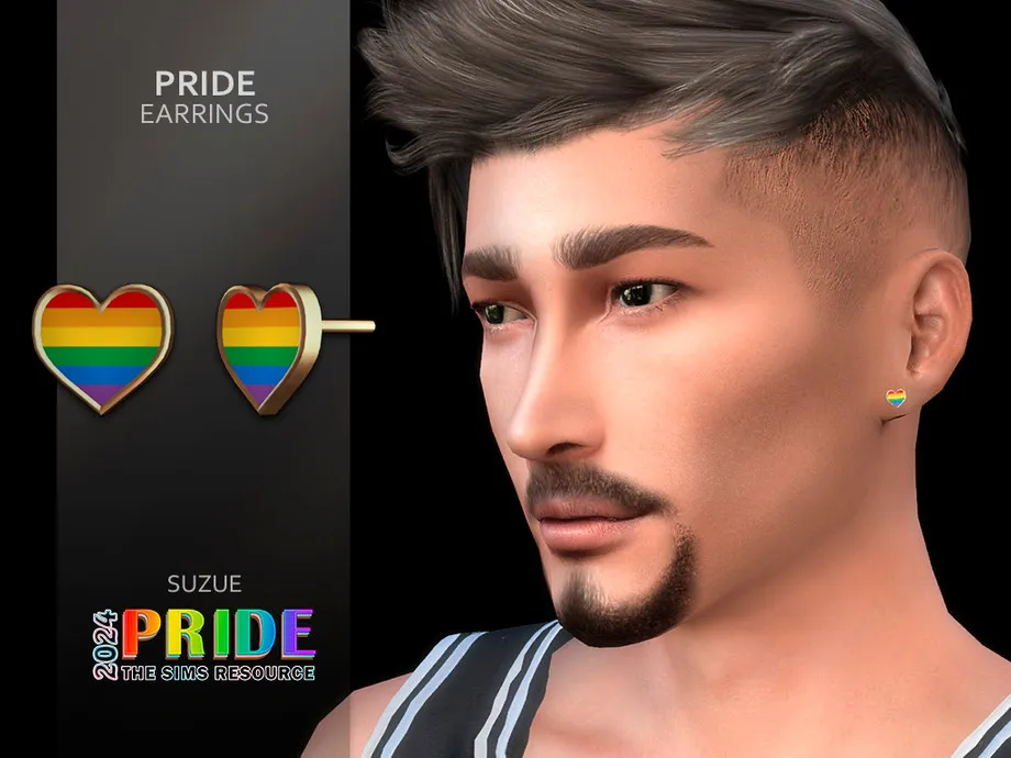 Pride Heart Earrings