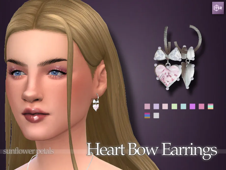 Heart Bow Earrings