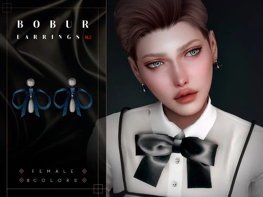 Small Pearl Bow Earrings