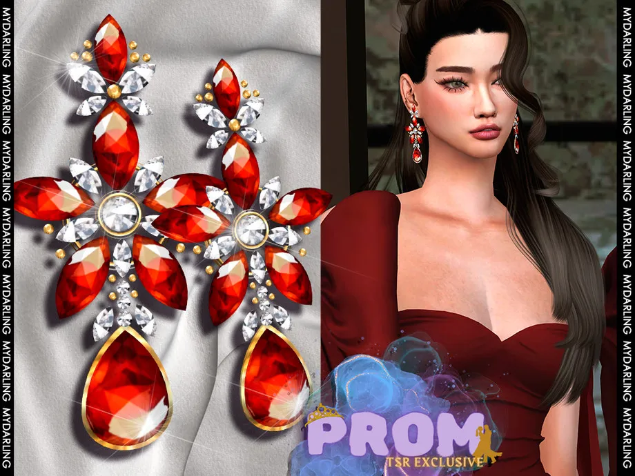 pair of elegant luxury prom earrings na 0234 FEMALE