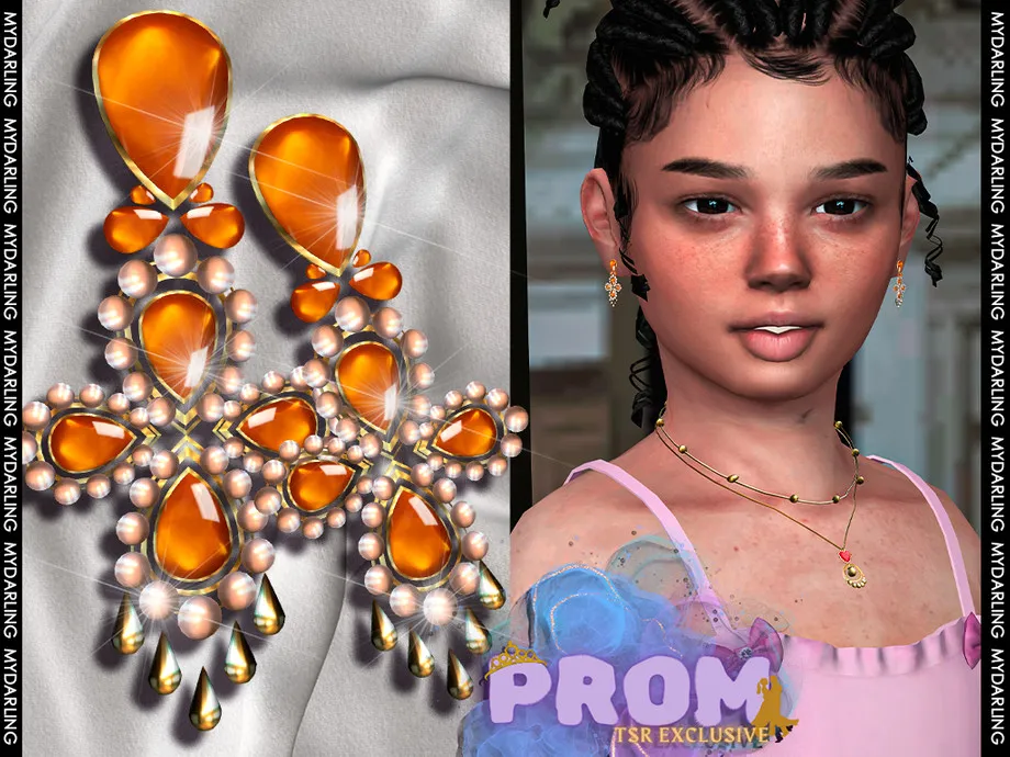 pair of elegant luxury prom earrings na 0240- CHILD
