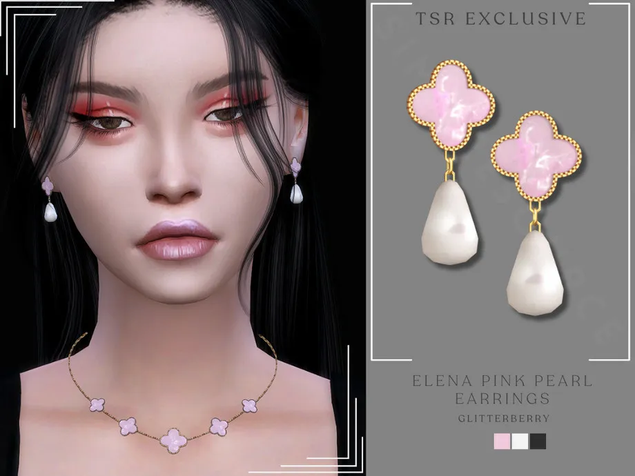 Elena Pink Pearl Earrings