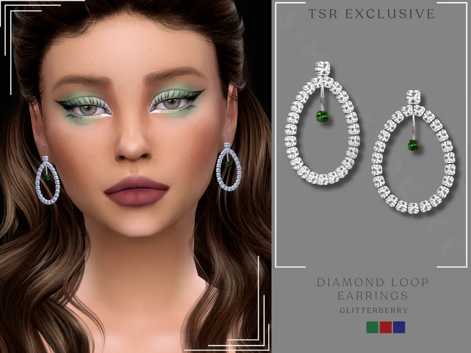 Diamond Loop Earrings