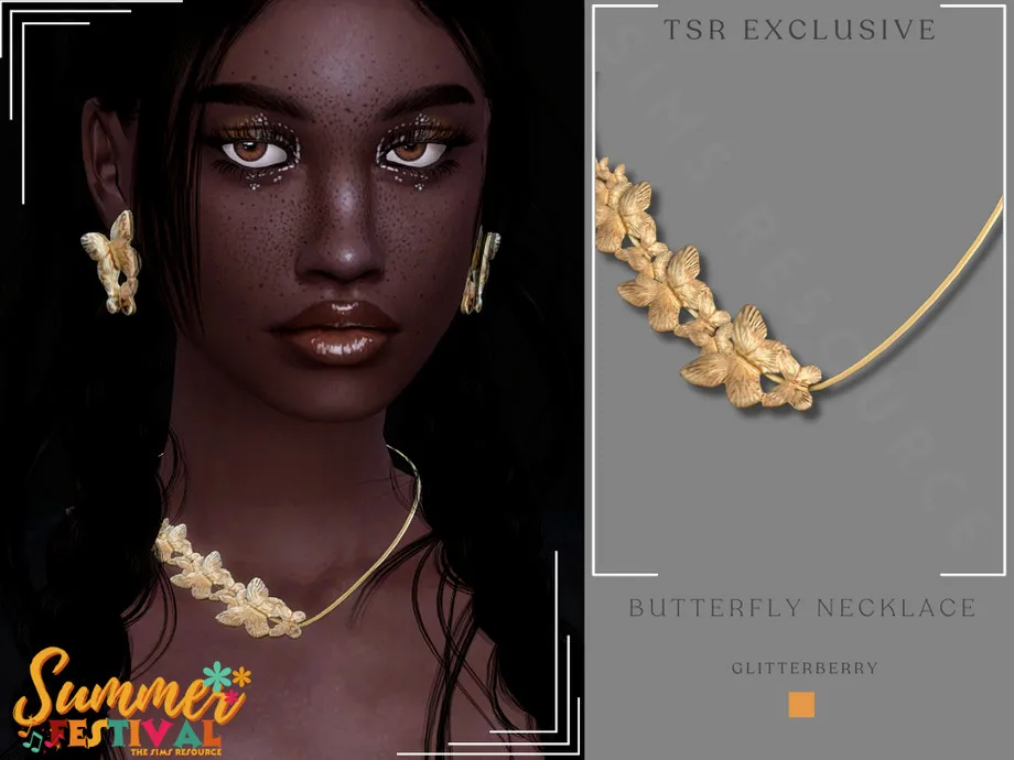 Summer Festival Butterfly Necklace