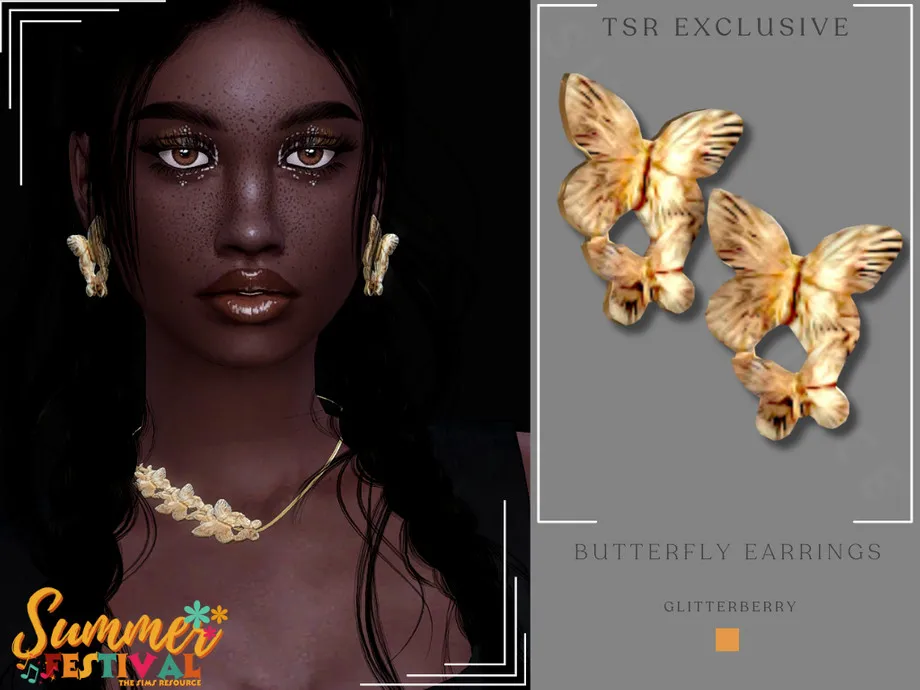 Summer Festival Butterfly Earrings