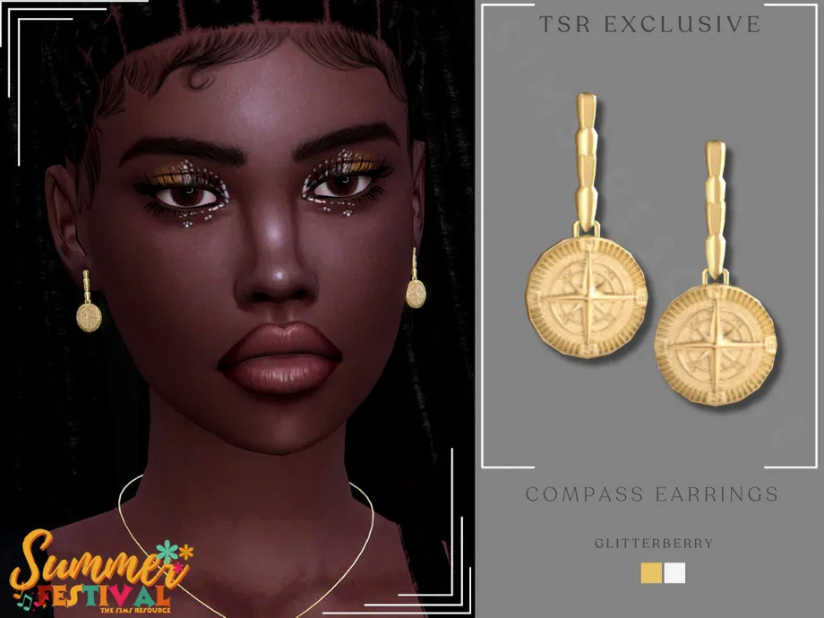 Summer Festival Compass Earrings