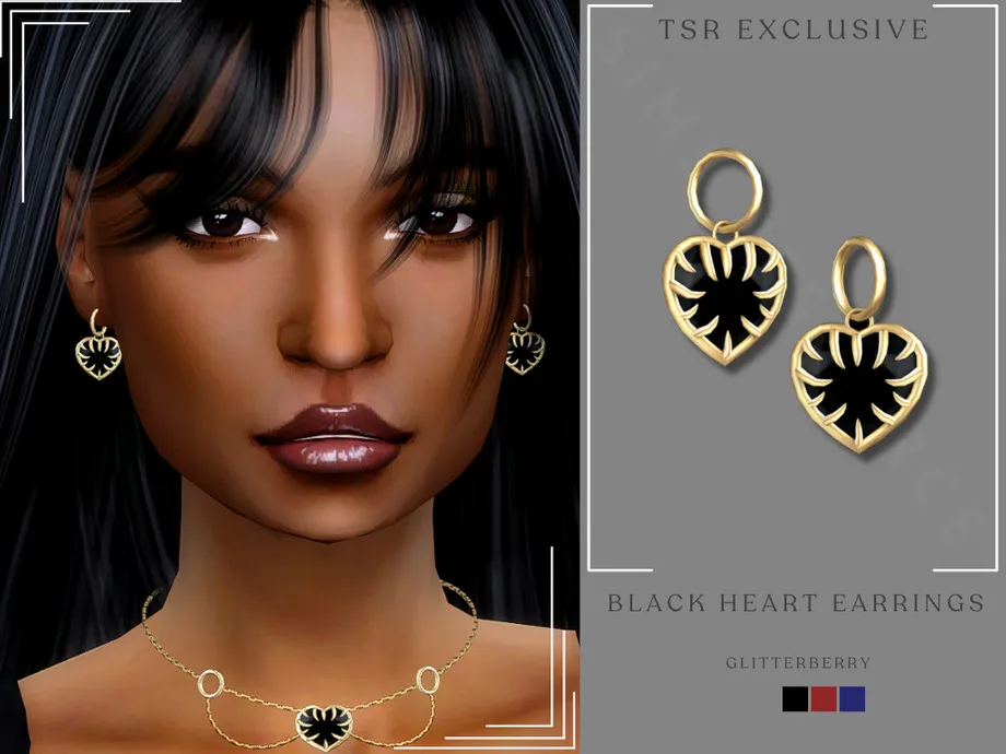 Black Heart Earrings