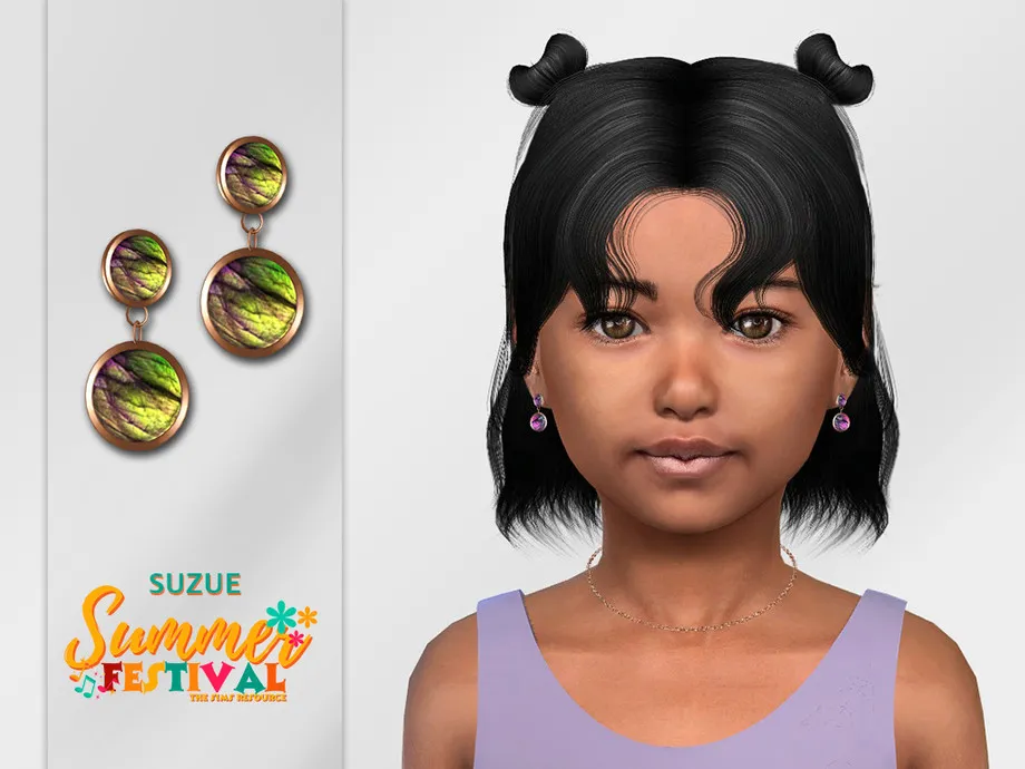 Summer Festival Stone Earrings Child