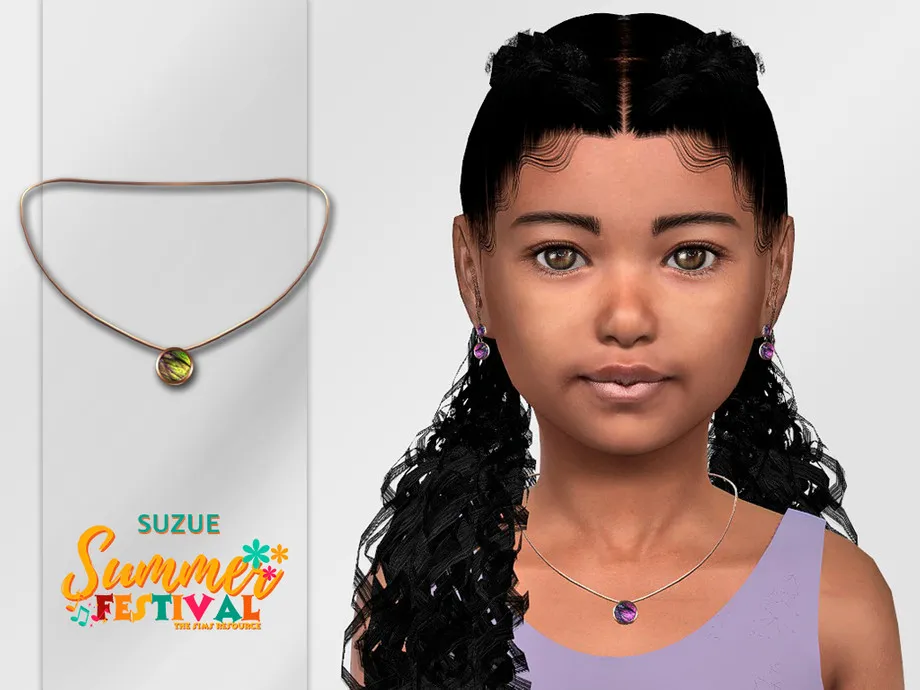 Summer Festival Stone Necklace Child