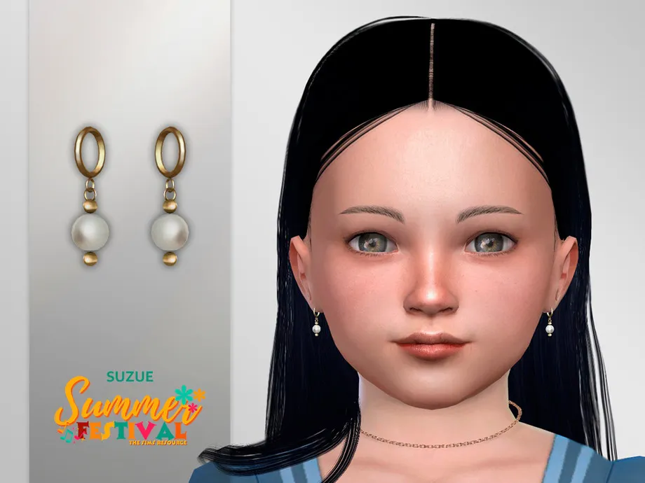 Summer Festival Pearl Earrings Toddler