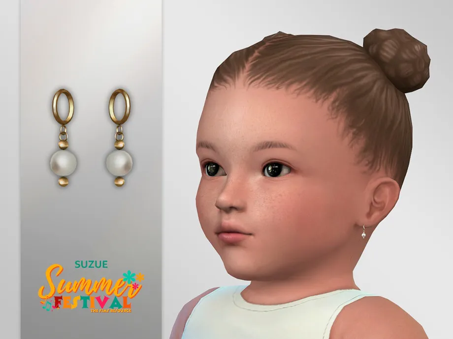 Summer Festival Pearl Earrings Infant