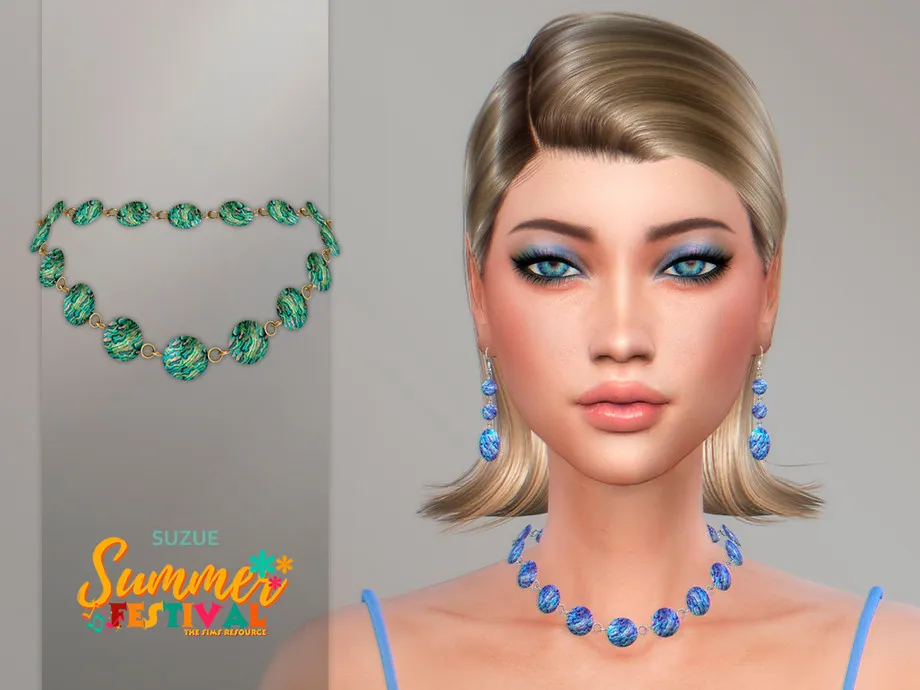 Summer Festival Abalone Necklace