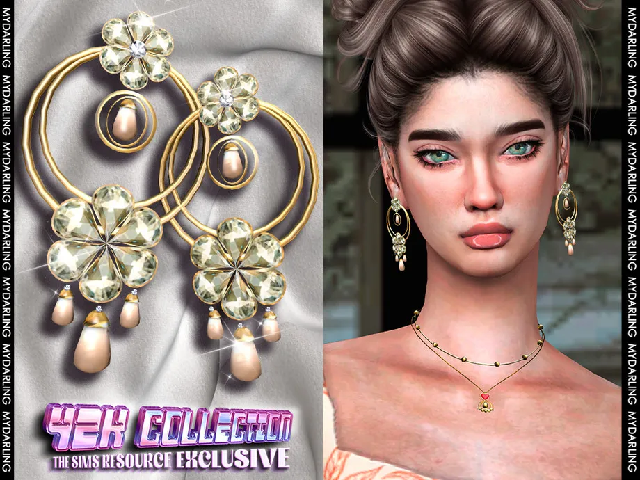 long gold earrings with jewels v3 na089