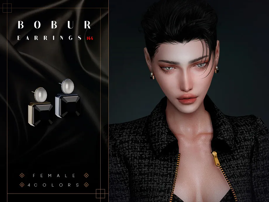 Earrings with precious stones