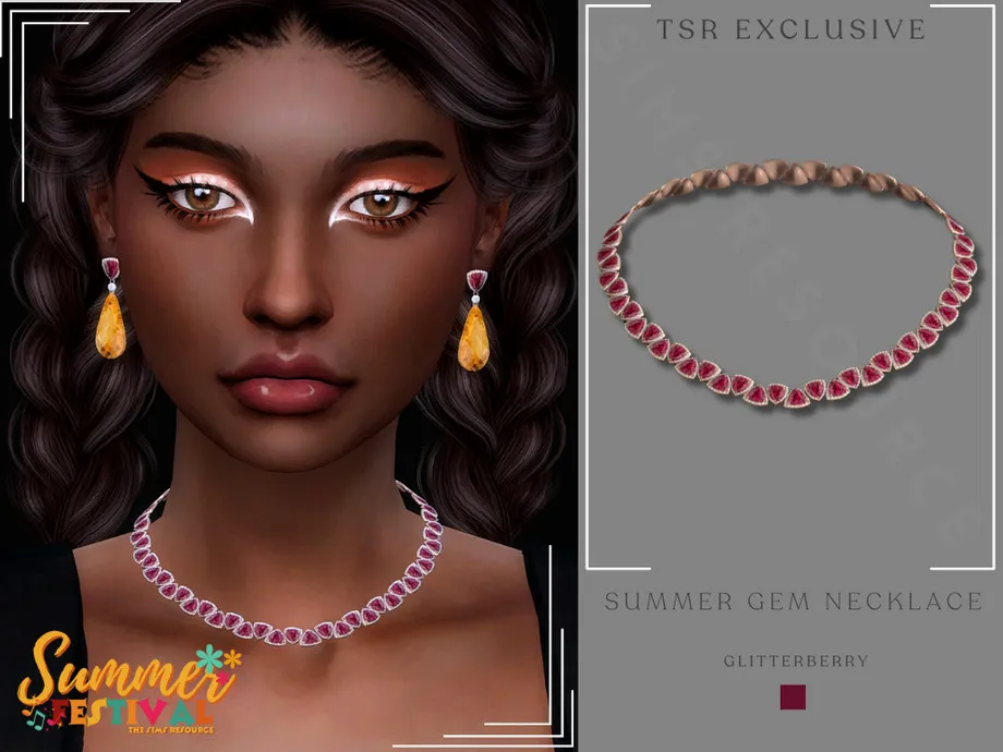 Summer Festival Gem Necklace