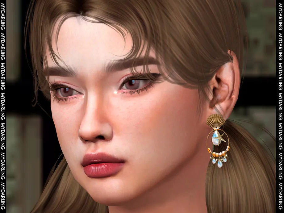 SUMMER - shell and starfish earrings na52 ADULT