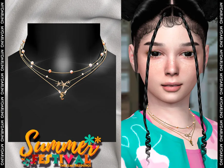 SUMMER -shell and starfish NECKLACE na52 - CHILD