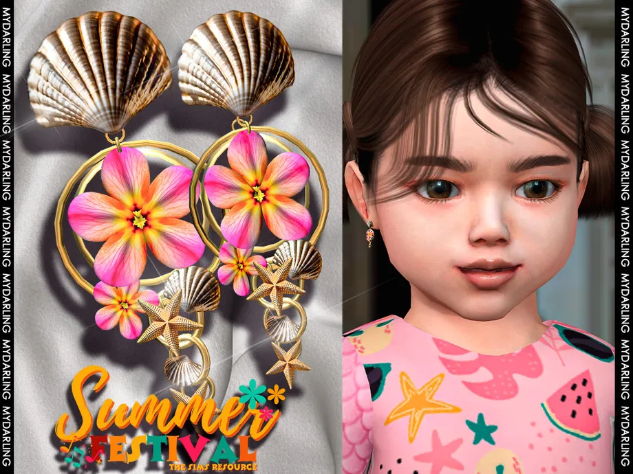 fun summer beach earrings na012 TODDLER