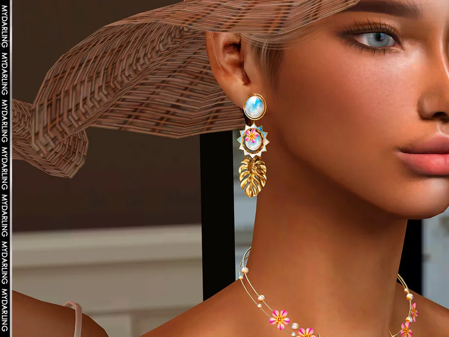 summer earring elice - gold na038 ADULT