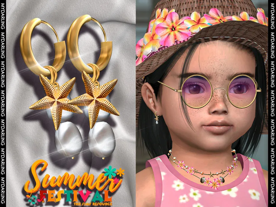 summer starfish earrings TODDLER