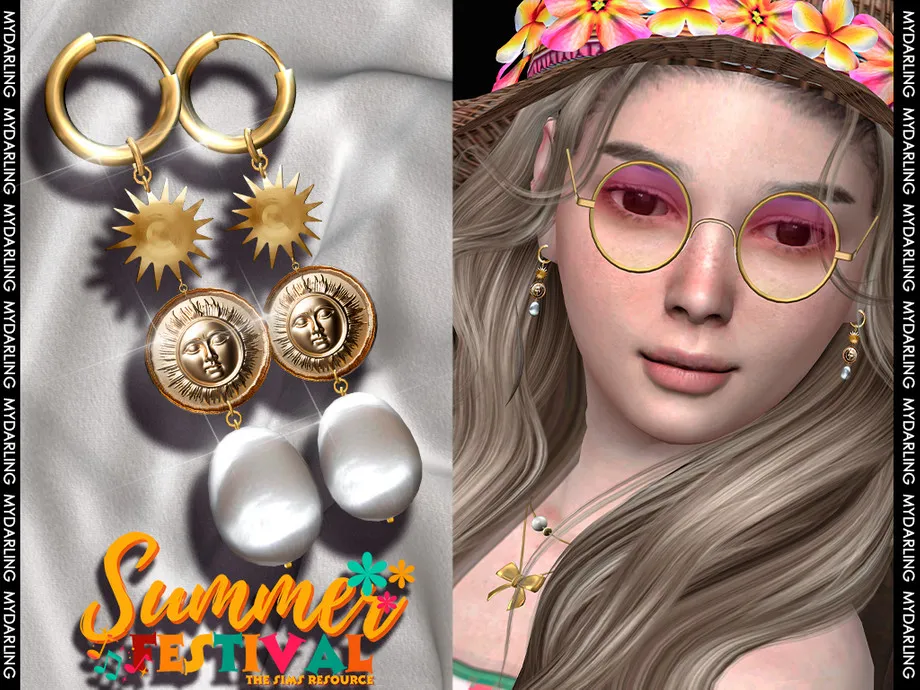 vintage summer long alloy earrings v2 CHILD