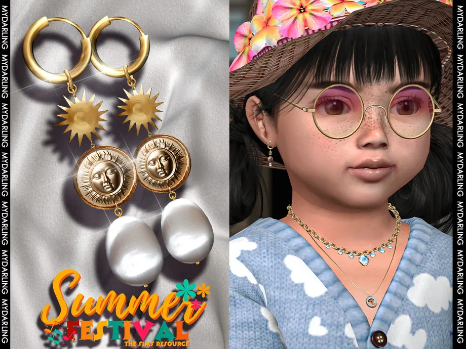 vintage summer long alloy earrings v2 TODDLER