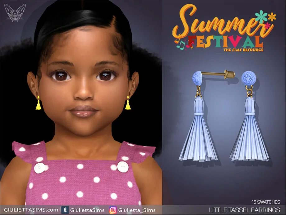 Summer Festival Little Tassel Earrings For Toddlers