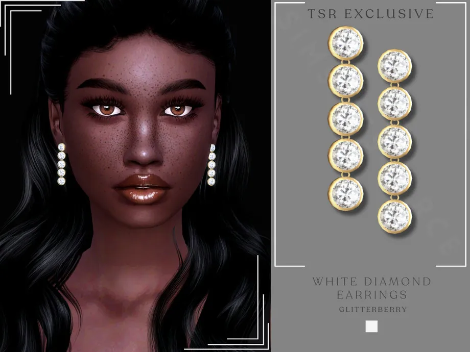 White Diamond Earrings