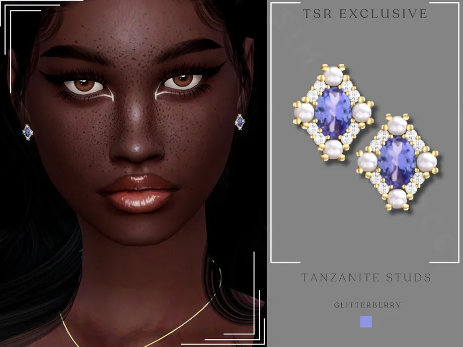 Tanzanite Stud