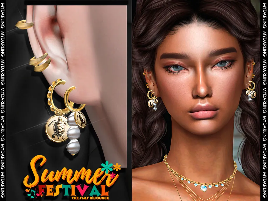 Sets of 4 summer earrings Na 120 for adult