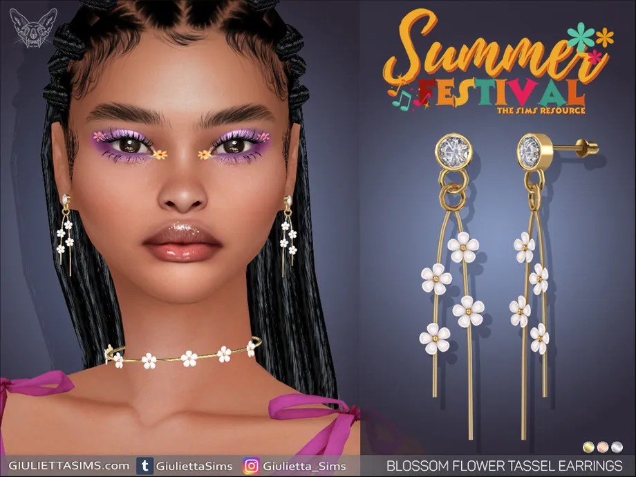 Summer Festival - Blossom Flower Tassel Earrings