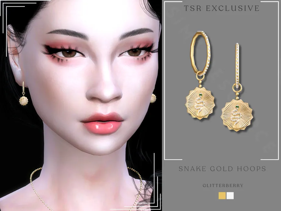 Snake Gold Hoops