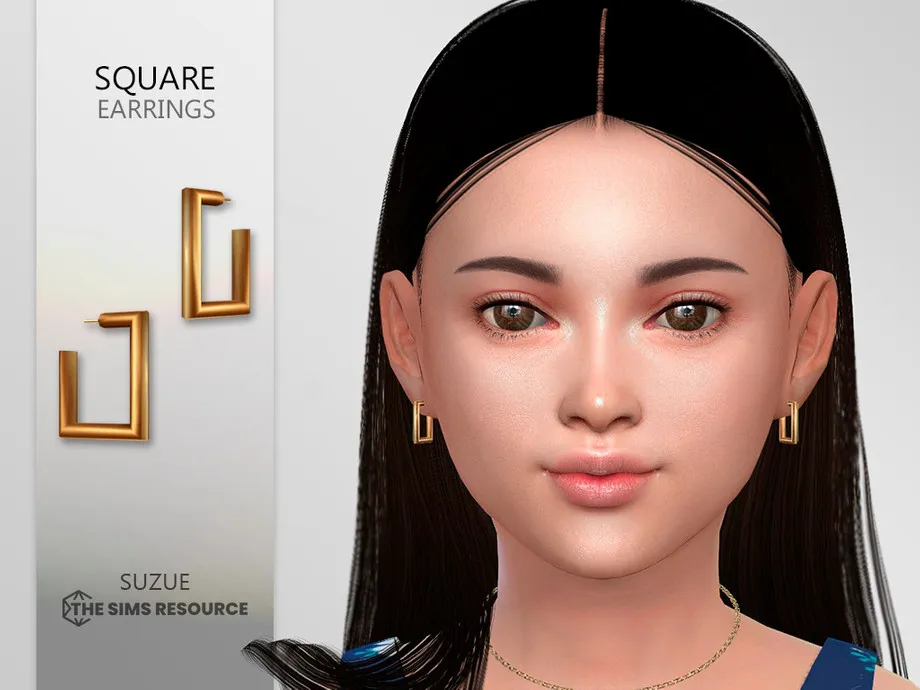 Square Earrings Child