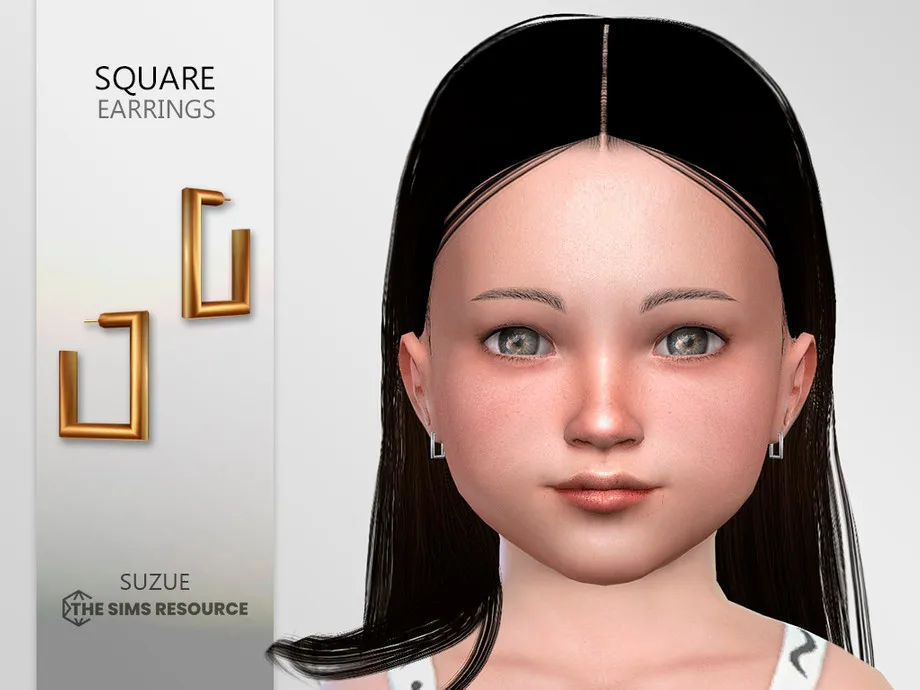 Square Earrings Toddler