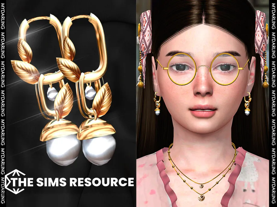 Elegant leaf earring CHILD