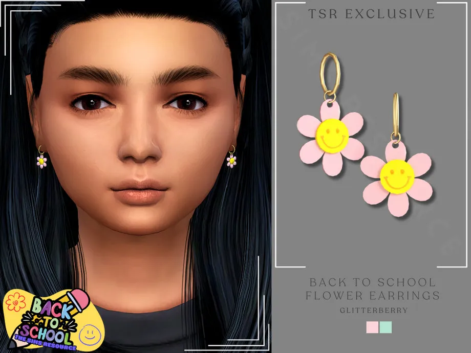 Back to School Flower Earring