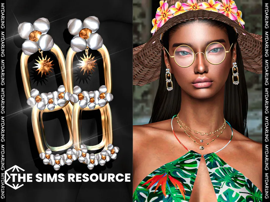 Aesthetic gold lliria earring ADULT