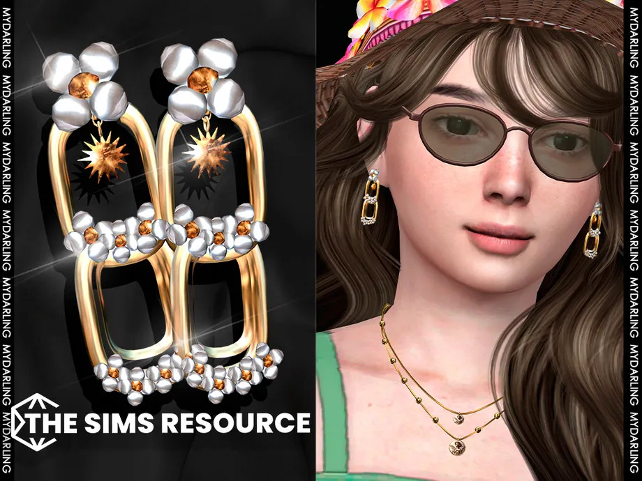 Aesthetic gold lliria earring CHILD