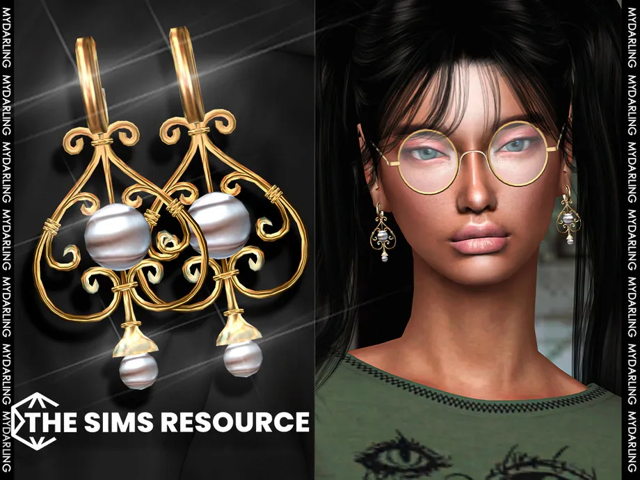 Gold heart aesthetic earring ADULT