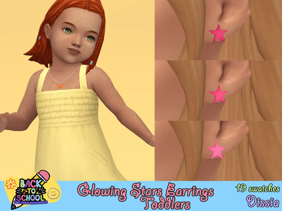 Glowing Stars Earrings Toddlers
