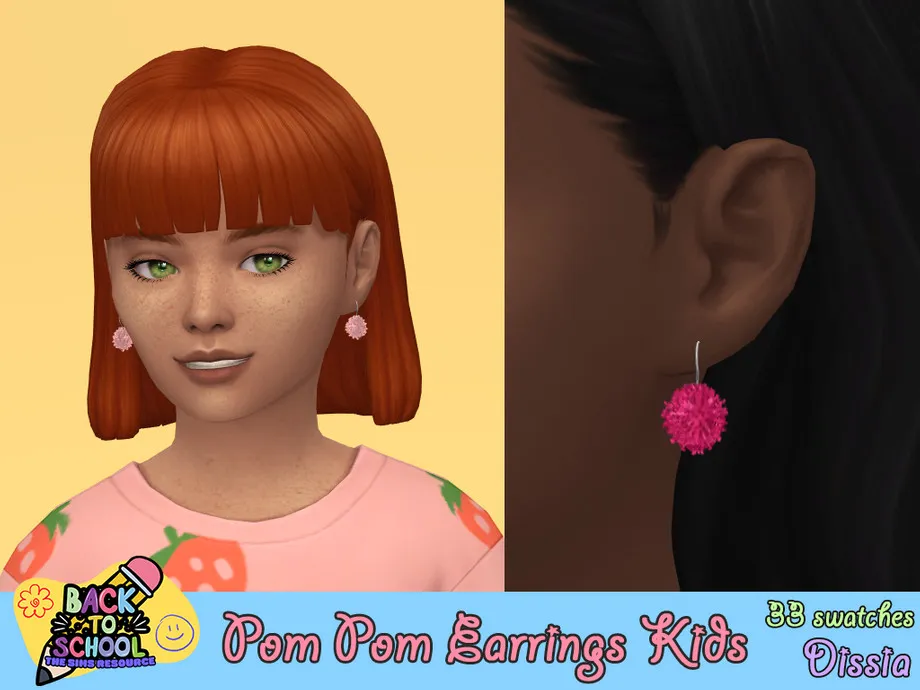 PomPom Earrings Kids