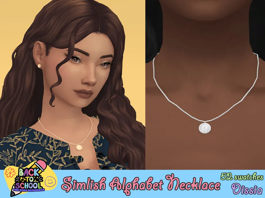 Simlish Alphabet Necklace