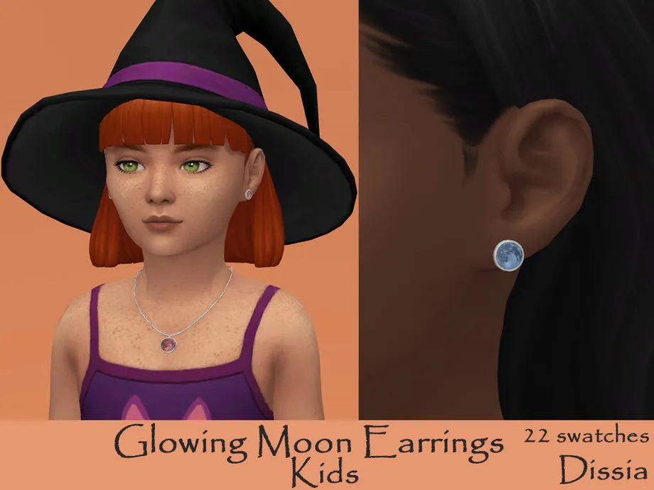 Glowing Moon Earrings Kids