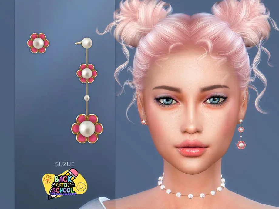 Back to School Flower Earring V2