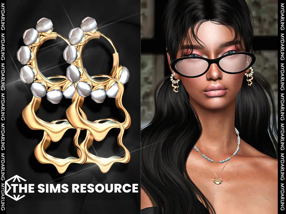 elegant gold pearl earrings na010 ADULT